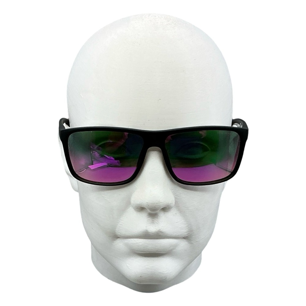 MERRY'S Mens Polarized Sunglasses S8225 Black Pink Mirror Lens Italy Design